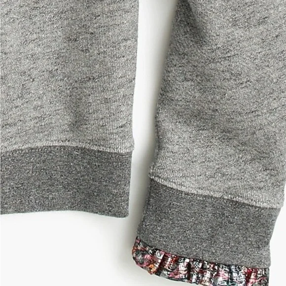 J. Crew Gray Crewneck Sweater with Ribbed Details - Picture 6 of 7